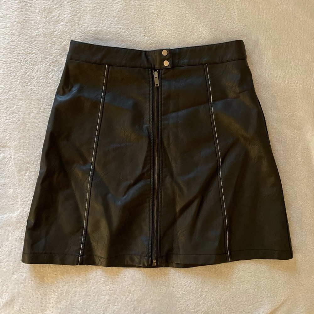 SHEIN “leather” black skirt